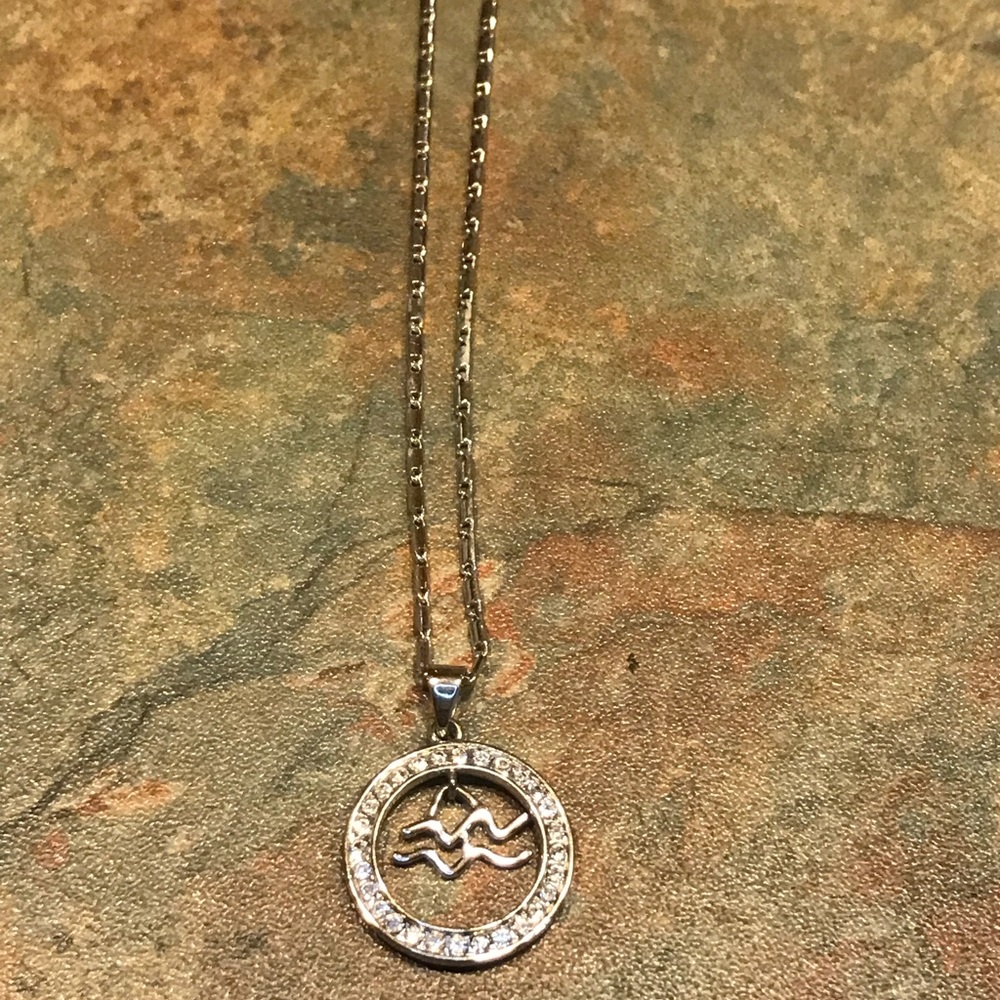 Dainty Aquarius Necklace with Cubic Zirconium
